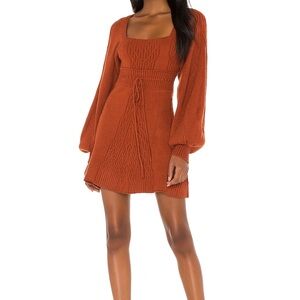 NWT Free People Emmaline Mini dress Cinammon